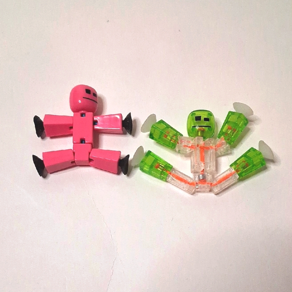 Stikbot Lot Of 2, Stop Motion Animation Stickbots Stick Bot Figures